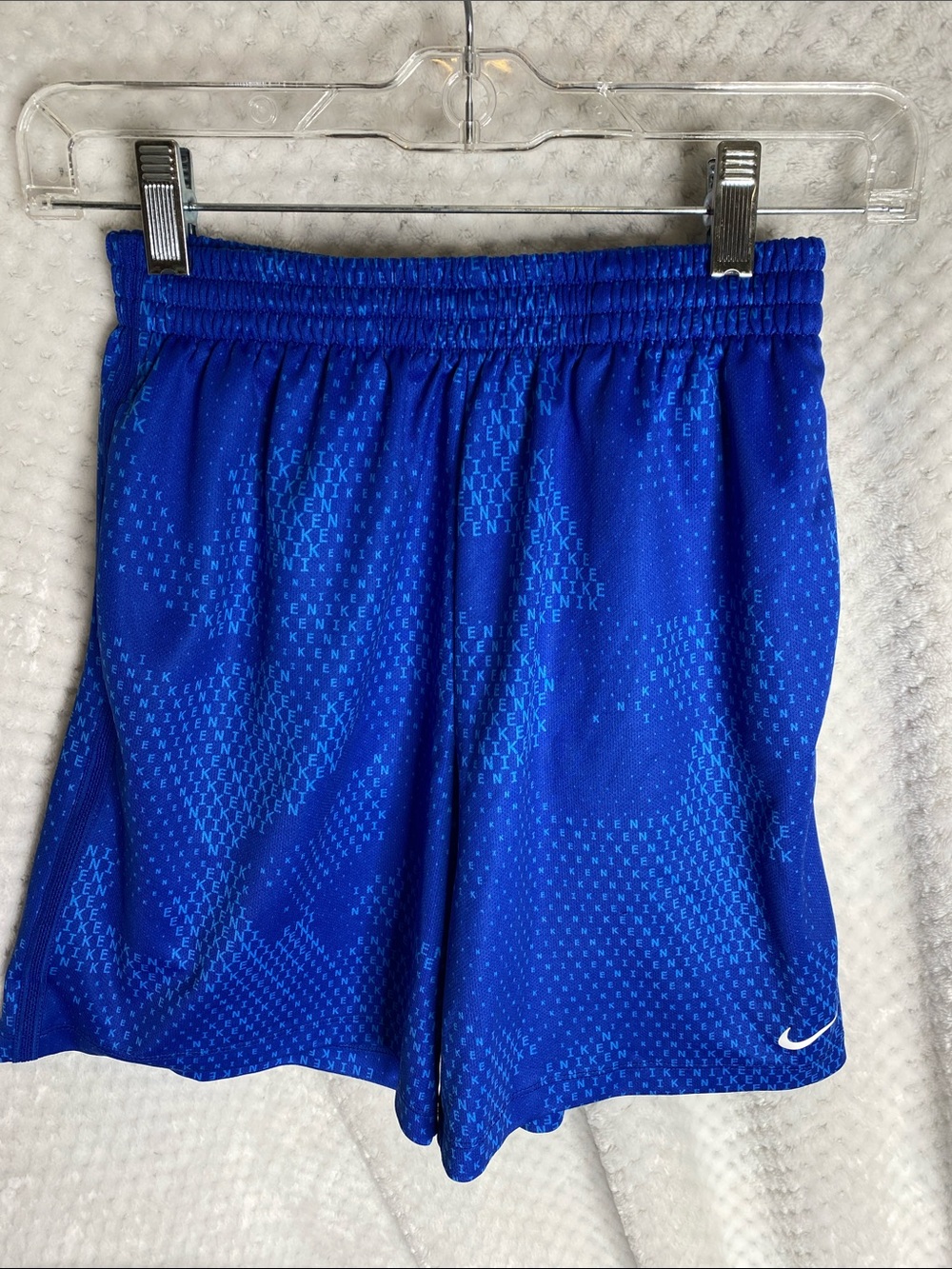 Nike Royal Blue Performance Shorts with White Swoosh Logo